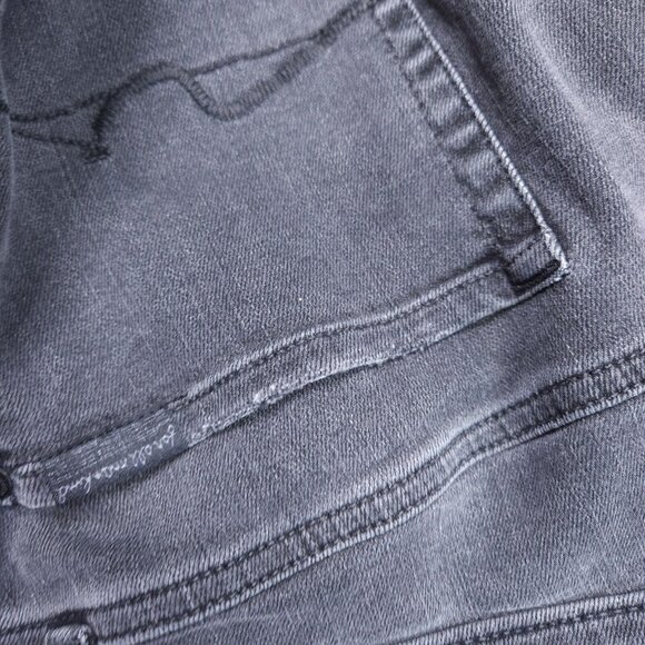 7 For All Mankind The Straight Leg Distressed Stretch Grunge Punk Emo Jean 32x30 - Picture 8 of 13